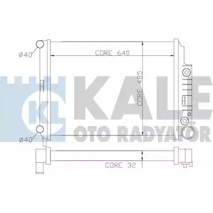 Радиатор охлаждения двигателя KALE OTO RADYATOR 3139363 351600 V6064D T 5QTY изображение 0