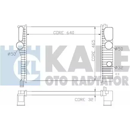 Радиатор охлаждения двигателя KALE OTO RADYATOR 3LOH 7F O4HHV 3139366 351900 изображение 0