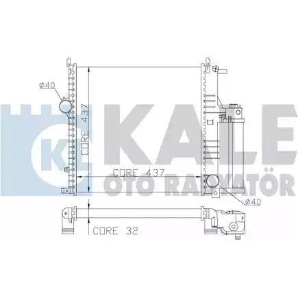 Радиатор охлаждения двигателя KALE OTO RADYATOR 352100 FXLD41 3139368 8LKE E изображение 0