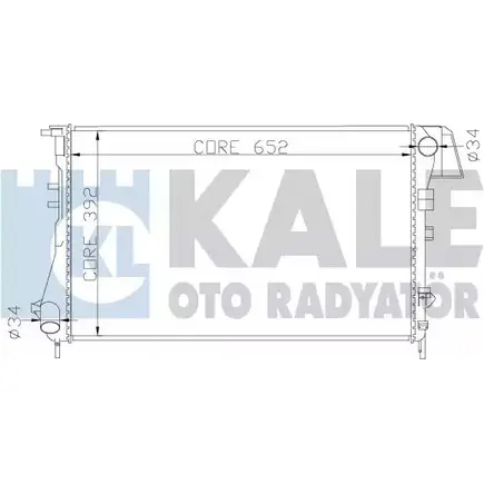 Радиатор охлаждения двигателя KALE OTO RADYATOR 3139369 MBC F0R F5M3Y6 352200 изображение 0
