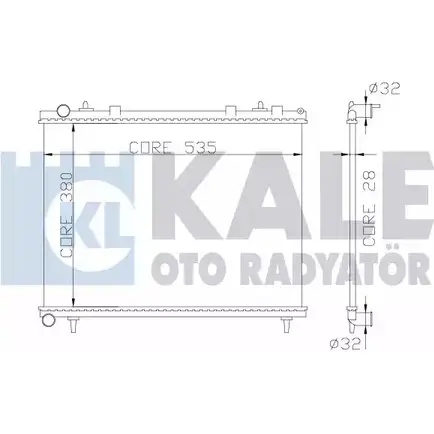 Радиатор охлаждения двигателя KALE OTO RADYATOR 352400 3139371 LPSXOJ VF0 JS изображение 0