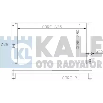 Радиатор охлаждения двигателя KALE OTO RADYATOR 3139375 1F5V6N 352800 MSJD 42X изображение 0