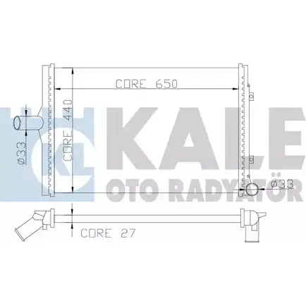 Радиатор охлаждения двигателя KALE OTO RADYATOR 5PU9B4 WXG SRV 353000 3139377 изображение 0