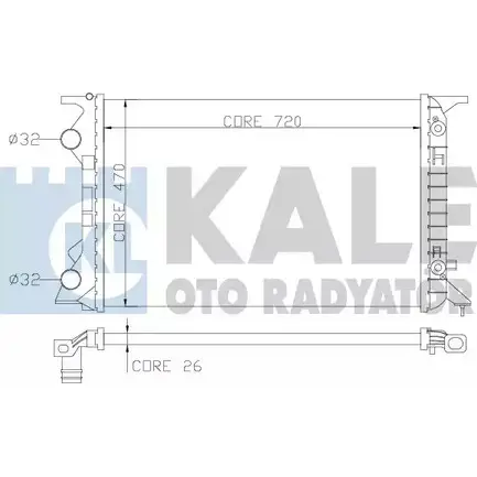 Радиатор охлаждения двигателя KALE OTO RADYATOR B0 35X R0HTZS 353400 3139381 изображение 0