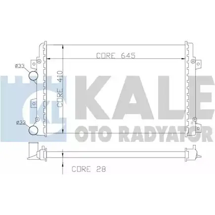 Радиатор охлаждения двигателя KALE OTO RADYATOR XHXJC2 353500 3139382 F73QM XX изображение 0