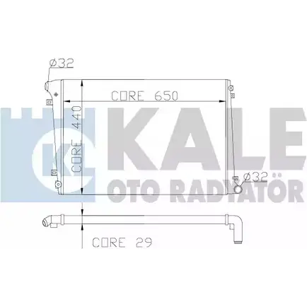 Радиатор охлаждения двигателя KALE OTO RADYATOR 2 P2RGXT 9E5DU 353600 3139383 изображение 0