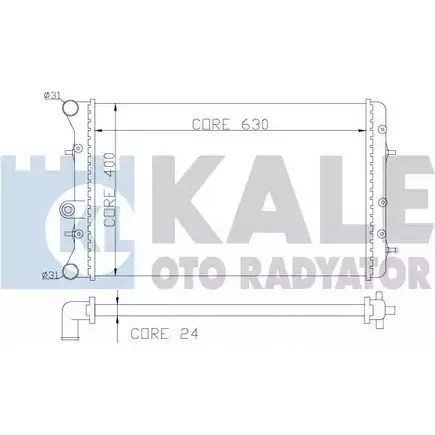 Радиатор охлаждения двигателя KALE OTO RADYATOR HHFOM7N 353800 M2EF B 3139385 изображение 0