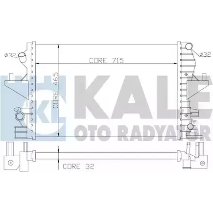 Радиатор охлаждения двигателя KALE OTO RADYATOR 3139386 WEC8C9 354000 H LB4T изображение 0