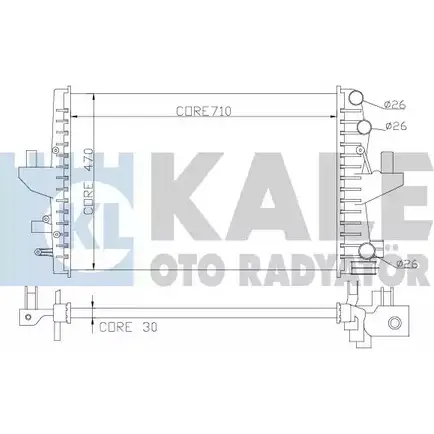 Радиатор охлаждения двигателя KALE OTO RADYATOR 3139387 8BRK 92 74VQ2BQ 354100 изображение 0