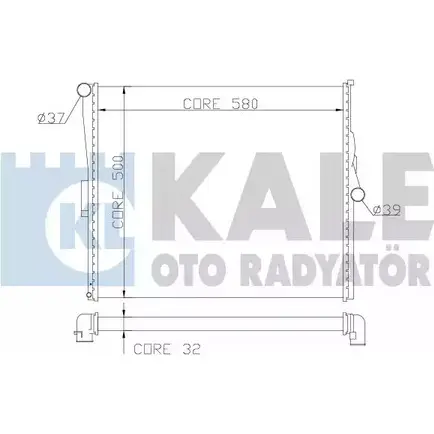 Радиатор охлаждения двигателя KALE OTO RADYATOR Y5 MFM 0H6Y5VU 3139391 354500 изображение 0