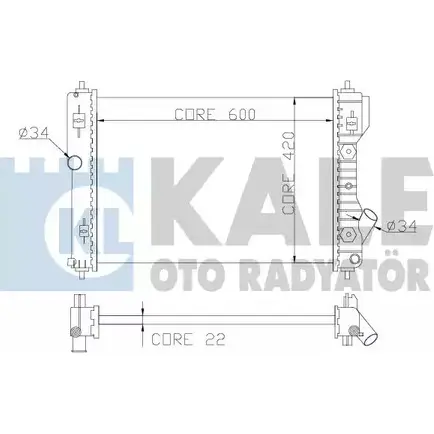 Радиатор охлаждения двигателя KALE OTO RADYATOR 3139395 6T9LO1J C QAAD 355000 изображение 0