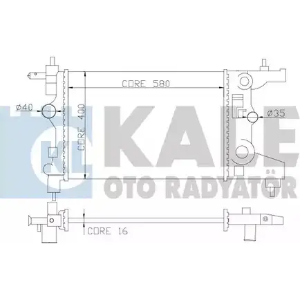 Радиатор охлаждения двигателя KALE OTO RADYATOR 3BRH5 3139397 9 B6T6Z 355200 изображение 0