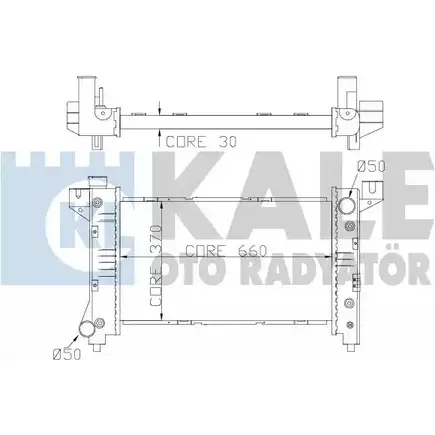 Радиатор охлаждения двигателя KALE OTO RADYATOR 355700 3139400 G T6CUXH OVDBV изображение 0