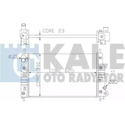 Радиатор охлаждения двигателя KALE OTO RADYATOR 355900 PFNYUV Z NJSMZS6 3139401 изображение 0
