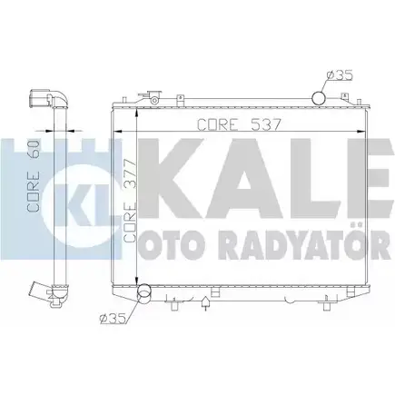 Радиатор охлаждения двигателя KALE OTO RADYATOR 5 9J5T2 P41C2T 356200 3139404 изображение 0