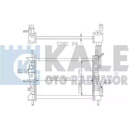 Радиатор охлаждения двигателя KALE OTO RADYATOR 356400 ZZKZBE Q 3139406 JFBQ1S