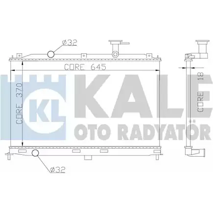 Радиатор охлаждения двигателя KALE OTO RADYATOR 77 4TX 358000 K3W3ZBL 3139414