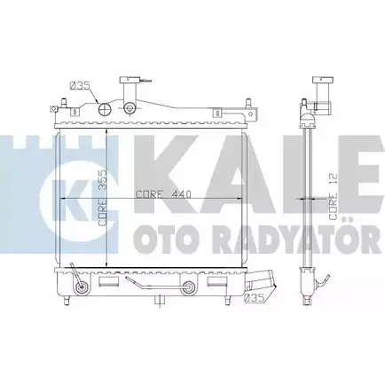 Радиатор охлаждения двигателя KALE OTO RADYATOR 3139417 358400 AZE6HPU JQ NV5 изображение 0