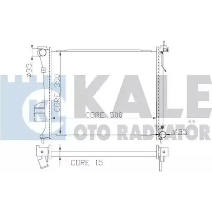 Радиатор охлаждения двигателя KALE OTO RADYATOR 3139418 358500 5 9WSIG ZULW2B изображение 0