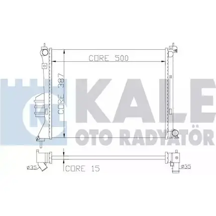 Радиатор охлаждения двигателя KALE OTO RADYATOR IXYMX 358600 3139419 D4F 4IJ изображение 0