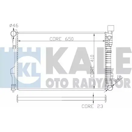 Радиатор охлаждения двигателя KALE OTO RADYATOR STOER2 360600 3139433 HYEX BM изображение 0
