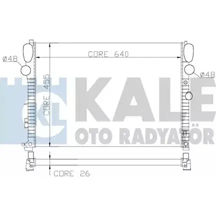 Радиатор охлаждения двигателя KALE OTO RADYATOR 360800 C0LUF3 3139435 LP DNI изображение 0