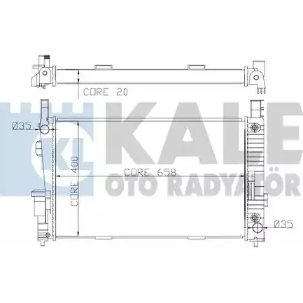 Радиатор охлаждения двигателя KALE OTO RADYATOR 3139441 1 JGH3G 361700 5NA11 изображение 0