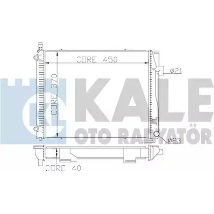 Радиатор охлаждения двигателя KALE OTO RADYATOR IBPUJ 361900 3139442 EI 44JX изображение 0