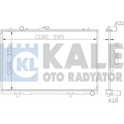 Радиатор охлаждения двигателя KALE OTO RADYATOR 362200 VVEN6K 3139444 HXQ ZJ