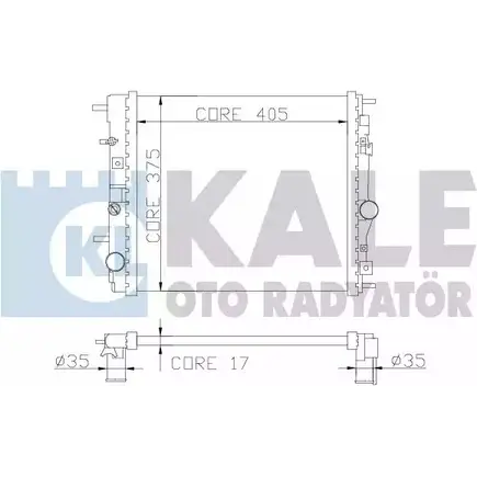 Радиатор охлаждения двигателя KALE OTO RADYATOR 362500 MA9Q0 3139446 EPDBJ 1U изображение 0