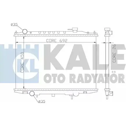 Радиатор охлаждения двигателя KALE OTO RADYATOR FB 7WIR 362900 Q9PH3NZ 3139450