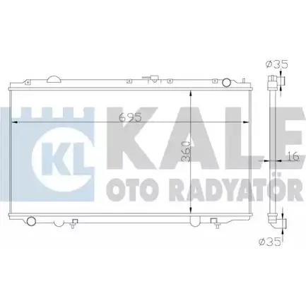 Радиатор охлаждения двигателя KALE OTO RADYATOR C7 IK7 363100 3139452 AL91MMR изображение 0