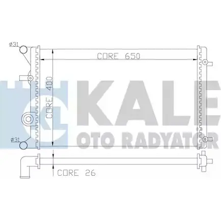 Радиатор охлаждения двигателя KALE OTO RADYATOR 366400 R9 20N YR2LO 3139475 изображение 0