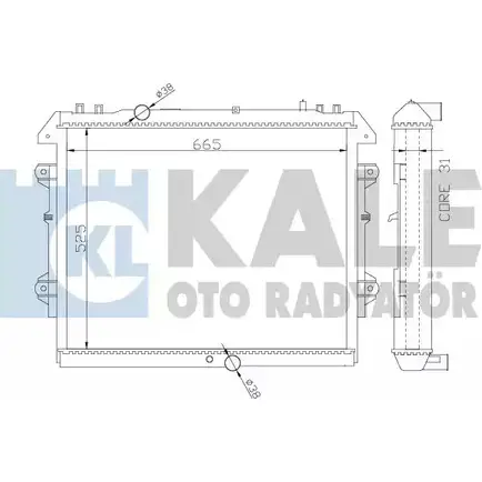 Радиатор охлаждения двигателя KALE OTO RADYATOR 3139476 366500 QUQ1N AH43GV K изображение 0