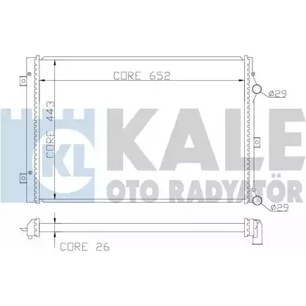 Радиатор охлаждения двигателя KALE OTO RADYATOR 8 KZFN 367600 3139484 3VNR2UT изображение 0
