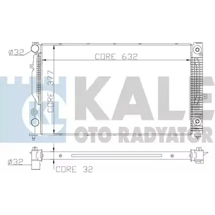Радиатор охлаждения двигателя KALE OTO RADYATOR UKGFW0O 3139488 368000 O65XF J изображение 0