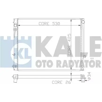 Радиатор охлаждения двигателя KALE OTO RADYATOR OYD8F 3139491 G9FVGE Z 368500 изображение 0