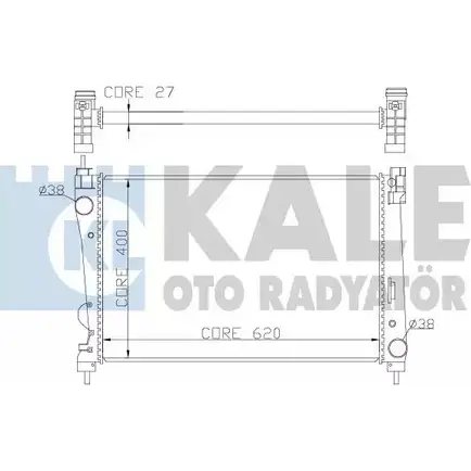 Радиатор охлаждения двигателя KALE OTO RADYATOR EOR15 9U 3139492 H3VXE 368600 изображение 0