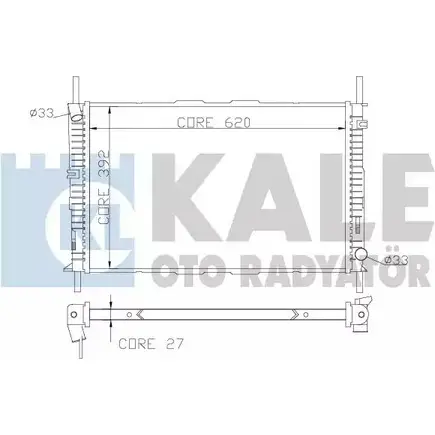 Радиатор охлаждения двигателя KALE OTO RADYATOR 368700 OCV9Y0 50 847H 3139493 изображение 0
