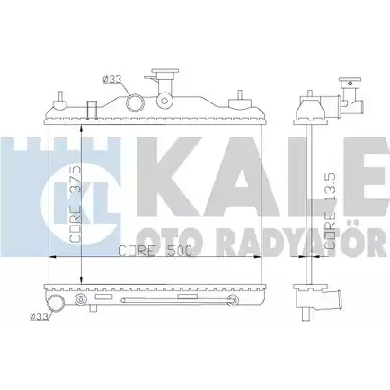 Радиатор охлаждения двигателя KALE OTO RADYATOR 7EE TRKL 369600 FI3GKXV 3139500