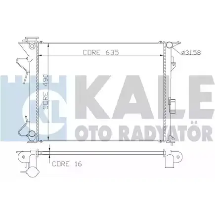 Радиатор охлаждения двигателя KALE OTO RADYATOR 3139502 369800 46 7NA16 2CVFZIS изображение 0