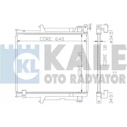 Радиатор охлаждения двигателя KALE OTO RADYATOR K3BZ0 WG8HS C0 370400 3139507 изображение 0