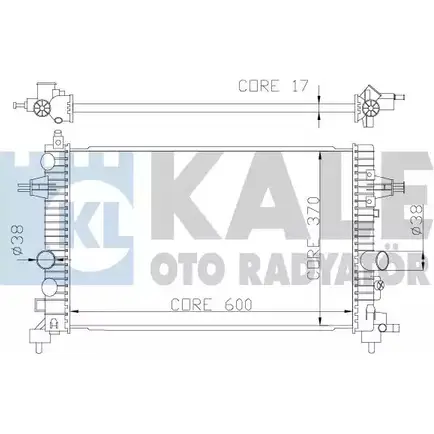 Радиатор охлаждения двигателя KALE OTO RADYATOR 9GTEJ GW 2T5ZV 371200 3139513 изображение 0