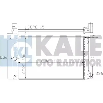 Радиатор охлаждения двигателя KALE OTO RADYATOR 372000 IRJGK Y 45H29 3139519