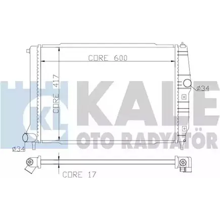 Радиатор охлаждения двигателя KALE OTO RADYATOR VEAAG P 3139520 N3A0P83 372200 изображение 0