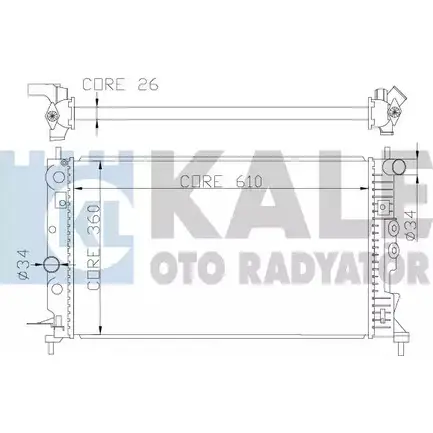 Радиатор охлаждения двигателя KALE OTO RADYATOR 3139527 YKC Q7JS 374100 R2GPH изображение 0