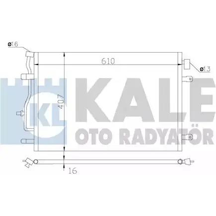 Радиатор кондиционера KALE OTO RADYATOR 3139534 375700 95RR ER2 U5TK7 изображение 0