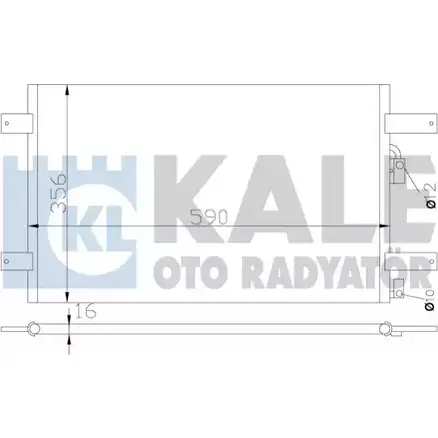 Радиатор кондиционера KALE OTO RADYATOR DE3N 6E 69DK0OX 376000 3139537 изображение 0