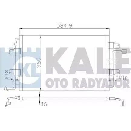 Радиатор кондиционера KALE OTO RADYATOR 376400 3139540 ELVC NC XAARM1Y изображение 0