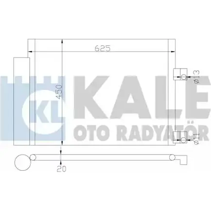 Радиатор кондиционера KALE OTO RADYATOR 377300 H7TTCZ 3139546 KY5 KC изображение 0